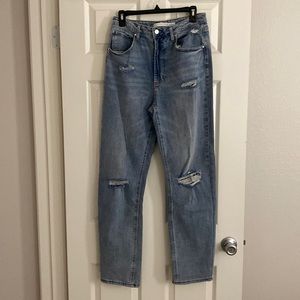 High waisted jeans